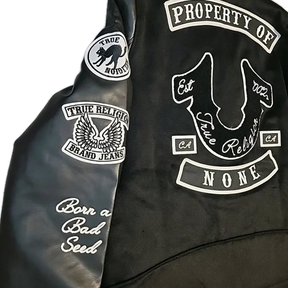 True Religion Property Of None Biker Jacket XXL Limited Edition Exclusive (NWT) - Picture 6 of 12